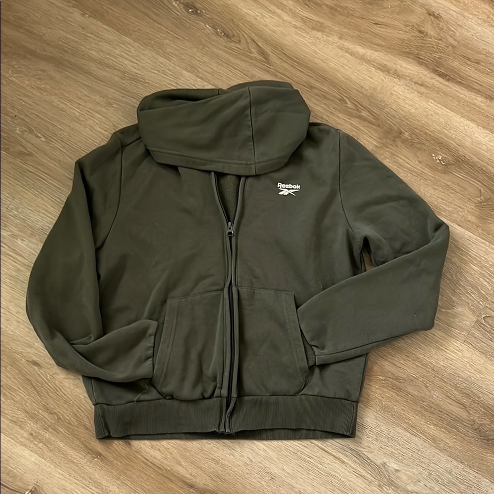 Reebok Forest Green Full-Zip Hoodie